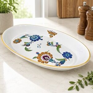 VTG Royal Worcester Palmyra 14" Oval Baker Dish Shape 30 Large Made in England